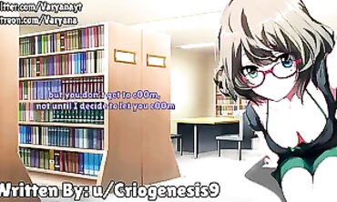 Late Night Library Adventure - Sexy Cosplay Role Play With A Hot Redhead