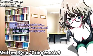 Late Night Library Adventure - Sexy Cosplay Role Play With A Hot Redhead