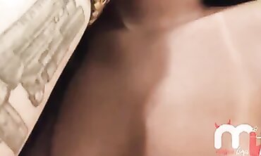 Ebony Booty Babe Gets Covered In Jizzy Milk