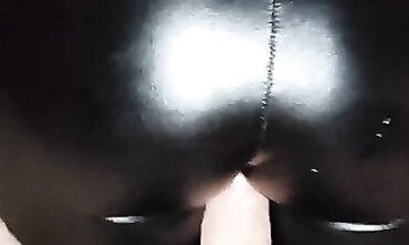 Leather-Clad Babe Fucked Hard in Leotard with Jizz On Ass - Sexy Roleplay