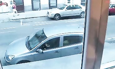 Teens Orgasm in Public Window View - Group Sex Party with Older Men