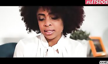Luna Corazon Reads To Her Daddy In A Rough Interracial Scene