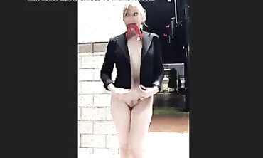 MILF On Striptease In The Car
