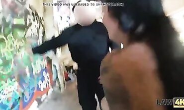 Busty Honey Jennifer Mendes Gets Roughed Up By Security Guard