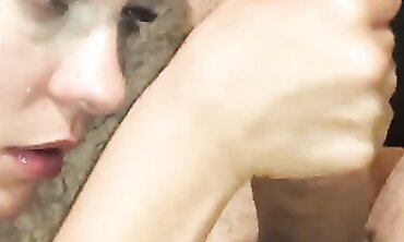 Luxurious Close-Up Blowjob and Handjob by Stunning Blue Angel