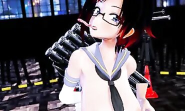 Public MMD Threesome Featuring Skyrim and Rubi Anime Characters