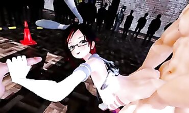 Public MMD Threesome Featuring Skyrim and Rubi Anime Characters