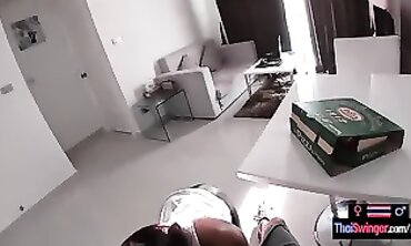 Thai Pizza Delivery Guy Fucks Legal Asian Amateur