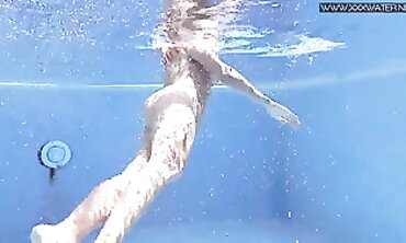 Mary Kalisy Strips Nude By The Pool