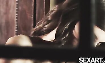 Melena A's Petite Russian Body in Sensual Masturbation