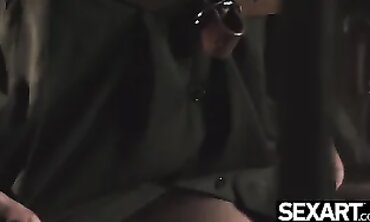 Melena A's Petite Russian Body in Sensual Masturbation