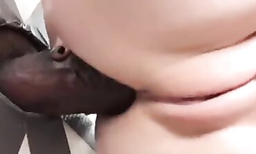 Crimson-Haired Threesome: BBC Gloryhole Anal