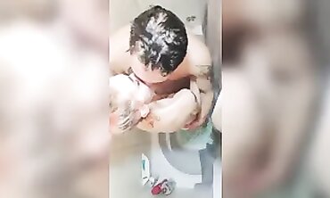 Petite MILF Gets Rough Doggystyle Shower Sex