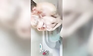 Petite MILF Gets Rough Doggystyle Shower Sex