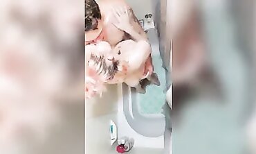 Petite MILF Gets Rough Doggystyle Shower Sex