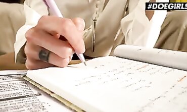 Nancy's Naughty Classroom Adventure: Masturbation Lesson with Teacher