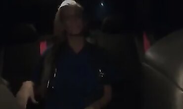 Nurse Takes BBC in Uber with Creampie and Blowjob