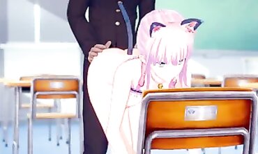 Zero Two Cosplay Creampie in Cat Suit