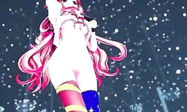 MMD: Busty Anime Girl Gangbanged by Uncle Roger