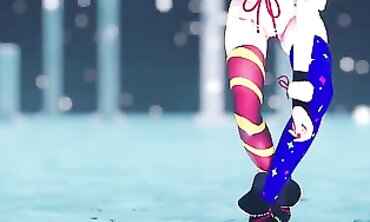 MMD: Busty Anime Girl Gangbanged by Uncle Roger