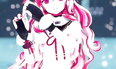 MMD: Busty Anime Girl Gangbanged by Uncle Roger