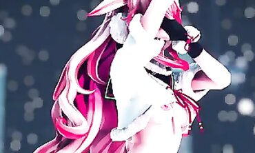 MMD: Busty Anime Girl Gangbanged by Uncle Roger