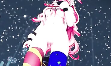 MMD: Busty Anime Girl Gangbanged by Uncle Roger