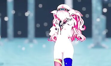MMD: Busty Anime Girl Gangbanged by Uncle Roger