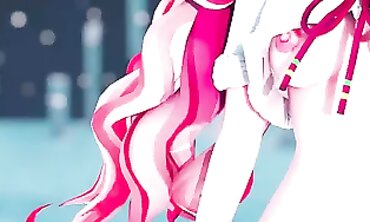 MMD: Busty Anime Girl Gangbanged by Uncle Roger