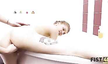 Petite Blonde Friend Gets Hard Fisted by Her Buddy