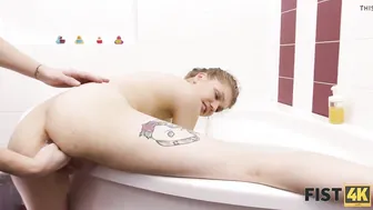 Petite Blonde Friend Gets Hard Fisted by Her Buddy