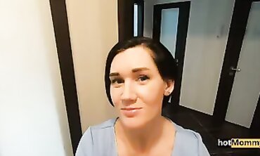 Hot Mommy Gets Cuffed and Sucked by Stepson