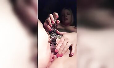 Blonde MILF Andie Uses Glass Toys for Squirting