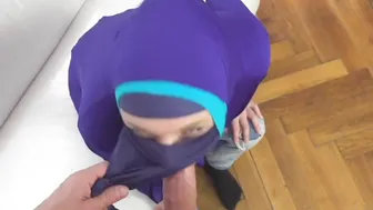 Czech Couple's Wild Orgy with a Busty Muslim Chick