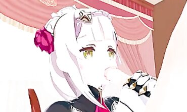 Noelle Genshin Impact 3D Anime Blowjob and Creampie