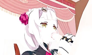 Noelle Genshin Impact 3D Anime Blowjob and Creampie