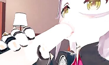 Noelle Genshin Impact 3D Anime Blowjob and Creampie