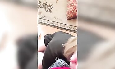 Blonde MILF Mom Cuckolds Husband with Amateur Floor Threesome