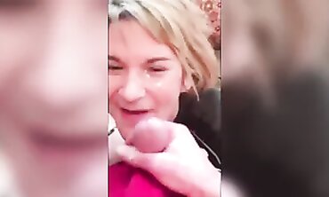 Blonde MILF Mom Cuckolds Husband with Amateur Floor Threesome