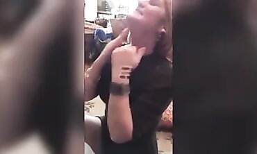 Blonde MILF Mom Cuckolds Husband with Amateur Floor Threesome