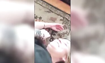 Blonde MILF Mom Cuckolds Husband with Amateur Floor Threesome