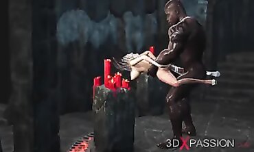 Honey Bae's Rough Ebony Dungeon Fuck