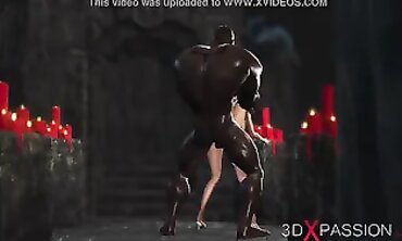 Honey Bae's Rough Ebony Dungeon Fuck