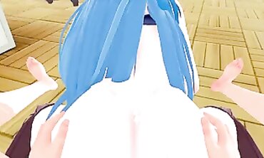 Suzuya KanColle 3D Anime: Busty Babe Blowjob & Creampie