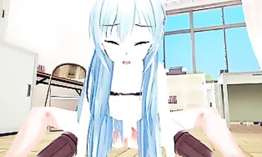 Suzuya KanColle 3D Anime: Busty Babe Blowjob & Creampie