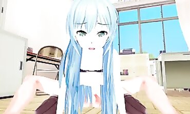 Suzuya KanColle 3D Anime: Busty Babe Blowjob & Creampie