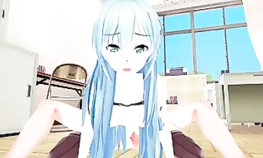 Suzuya KanColle 3D Anime: Busty Babe Blowjob & Creampie