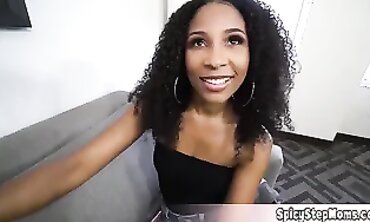 Amazing african cougar step-mom Olivia Jay taboo bj fuck-fest with son-in-law