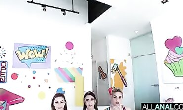 Lenna Lux, Angelica Cruz & Jeyla Spice: All-Anal Best Friend Foursome