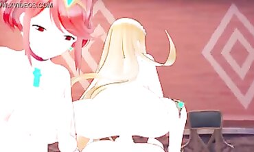 Aegis x You: POV Hentai Blowjob & Cowgirl